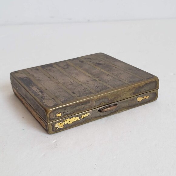 Vintage Antique PORTE CIGARETTE Holder Case Compact Square with Mirror - Picture 8 of 11